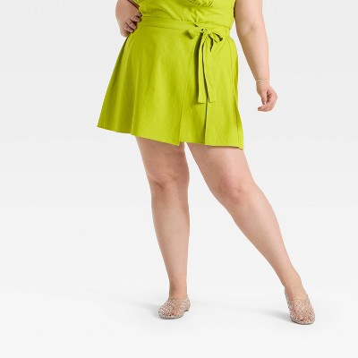 Women's Tie Mini A-Line Skirt - A New Day™
