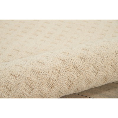 Ivory 5' x 7' Wool Handmade Rectangular Area Rug