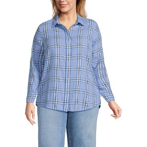 Lands' End Women's Flannel Shirt - 1 of 3