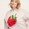 Women's Strawberry Hooded Sweatshirt - kate spade new york x Target Cream - 4 of 4