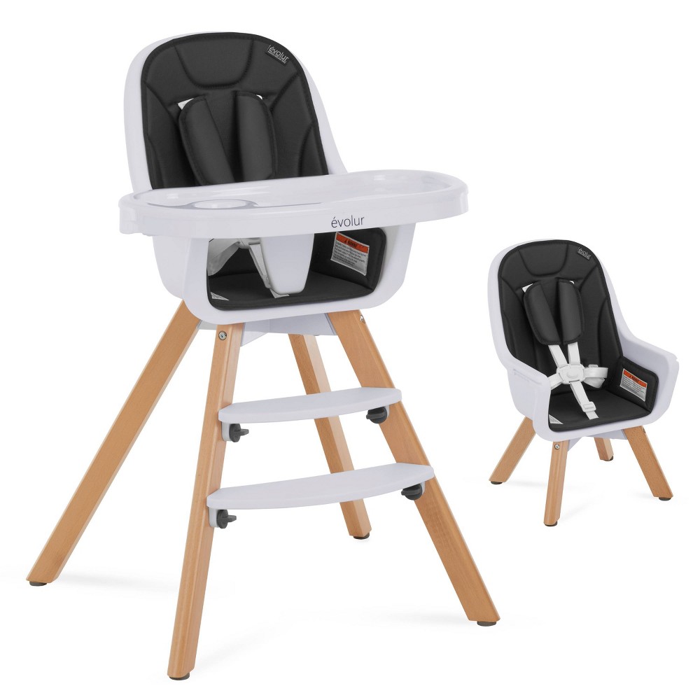 Evolur Zoodle 2 in 1 Standard High Chair - Black
