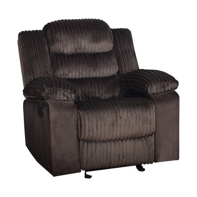 New Classic Furniture,Willow Wood & Fabric Glider Recliner in Brown