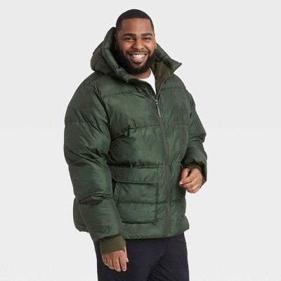 olive green padded jacket