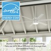 Hunter Fans 60" Solaria Ceiling Fan Fresh White Finish with Light Kit - Energy Efficient, Damp Rated, Whisper-Quiet Motor - 2 of 4