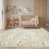 Washable Vintage Living Room Rugs, Distressed Floral Print Non Slip Bedroom Rugs, Low Pile Stain Resistant Accent Large Carpet for Home Office - 3 of 4