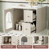 Mshliw 24" Wall Mounted Bathroom Vanity with Sink, Glass Door Cabinet, 2 Storage Drawers, Soft-Close Door for Small Spaces - 4 of 4