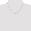 Black Bow Jewelry 1mm 14k Yellow Gold Diamond Cut Singapore Chain Necklace - 2 of 4