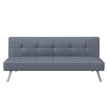 Colette Convertible Futon Sofa Bed Light Gray - Serta