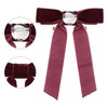 INSPIRE CHIC Women's Velvet Elegant Pre-tied Rhinestone Vintage Bow Tie - 3 of 4