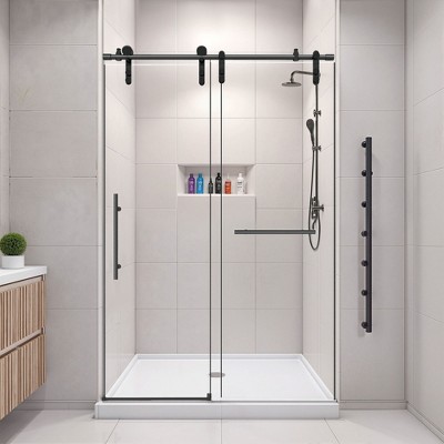 NicBex Single Sliding Shower Door for Bathroom