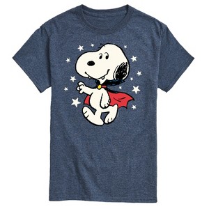 Men's - Peanuts - Snoopy Vampire Stars Glow In The Dark Short Sleeve Graphic T-Shirt - 1 of 4