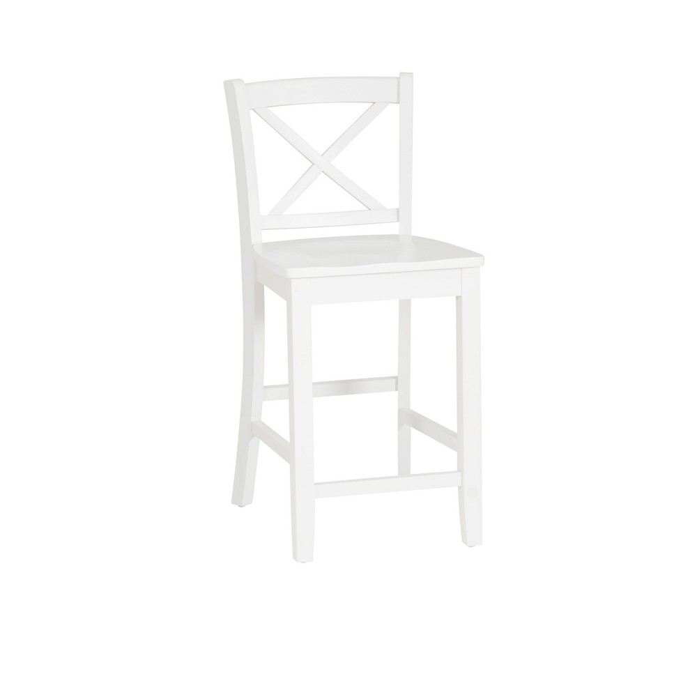 Photos - Chair Linon Torino Counter Height Barstool White 