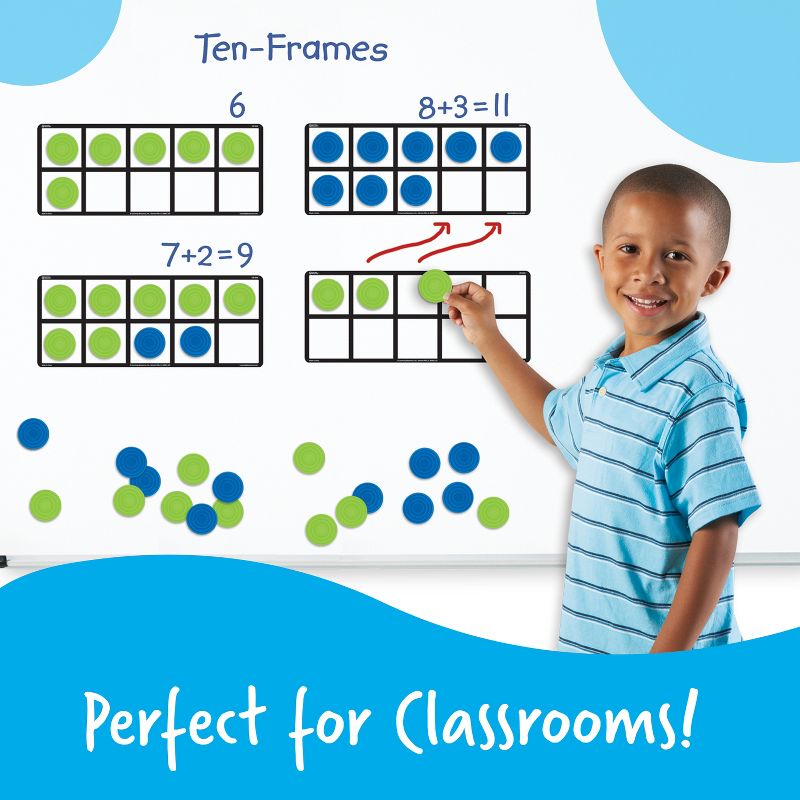Learning Resources Giant Magnetic Ten-Frame Set, Set of 4, 4 of 6