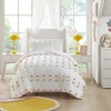 Mi Zone Full/Queen Sophie Pompom Clip Jacquard Duvet Cover Set Pink: Kids' Bedding, 86 x 86, Polka Dot, 3-Piece Set - 2 of 4