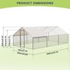 Large Metal Chicken Coop with Outdoor Pen –UV-Resistant Cover, PVC-Coated Wire Mesh, Lockable Door, 9.8' L x 6.6' W x 6.6' H - 2 of 4