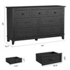 7 Dresser for Bedroom, 54 in Wide Drawer Dresser with Storage Freestanding, Wooden Closet Storage Chest for Living Room, Bedroom, Entryway - 2 of 4
