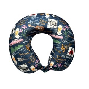 WOLF State Souvenir Printed Spandex Memory Foam Travel Neck Pillow - 1 of 3
