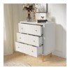 FONTOI Storage Dresser with 3 Drawers, Dresser Organizer with Protective Pads for Living Room, Closet, Hallway, White, 31.5"*36"*15.7" - 4 of 4