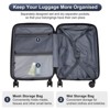 Karl Home Carry on ABS&PC 20 Inch Luggage with Front Compartment Double Spinner Wheels TSA LockBlue Black - 4 of 4