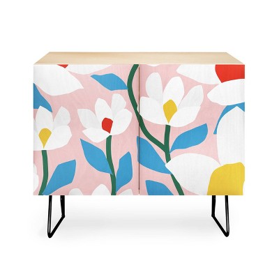 Maritza Lisa White Springs Florals Credenza - Deny Designs