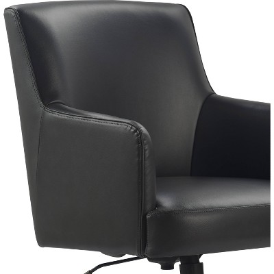 Bronze and Charcoal High Back Leather Swivel Office Chair