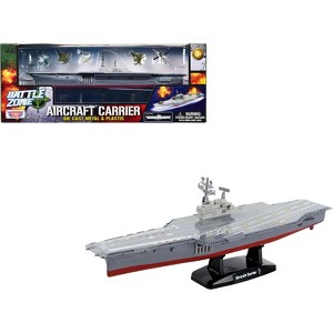 Aircraft Carrier with 5 piece Aircraft Set "Battle Zone" Series Diecast Model by Motormax - 1 of 4