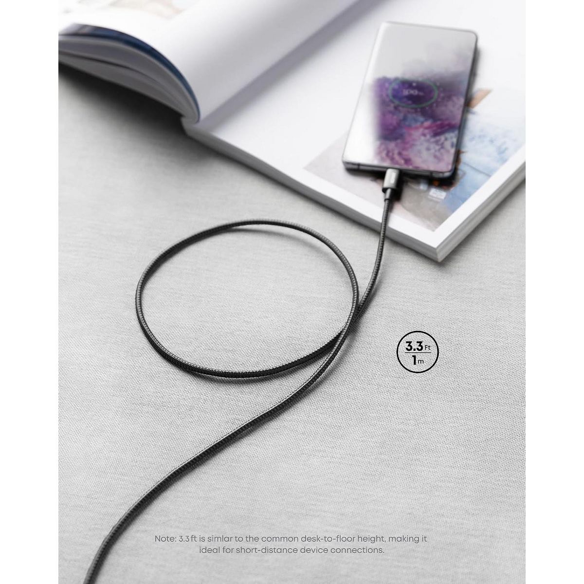Anker USB C to USB C Cable, 100W Fast Charging(2-Pack,3.3ft, Black) | For iPhone 17 Series, MacBook Pro 2020, Pixel, & More (Not for Video Output) - thumbnail 7