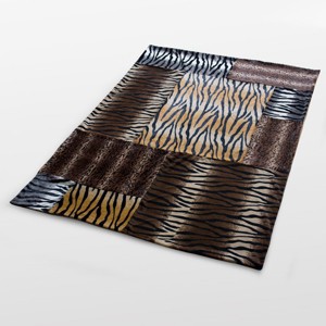 Slickblue Patchwork Animal Skin Throw Blanket, 50"x70", Soft Faux Fur, 3 Designs, Stylish & Warm for Home or Travel - 1 of 2