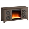 47.75 in. Alder Brown TV Stand with Crystal Fireplace Insert - Henn&Hart - 2 of 4