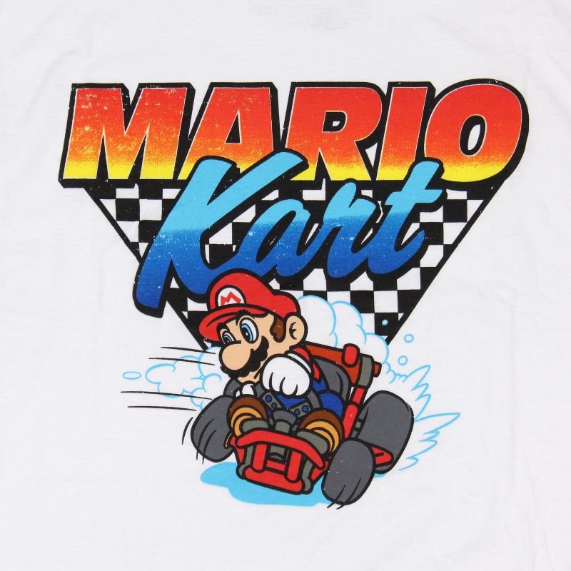 Nintendo Super Mario Men's Mario Kart Team Driver Checkered Flag T-Shirt Adult, 2 of 4