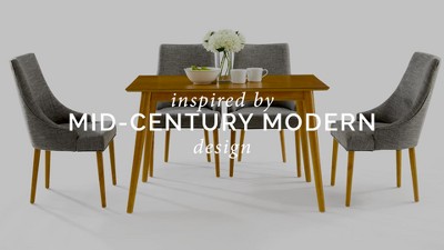 Landon Matte Black Mid-Century Modern Nightstand with Tapered Legs