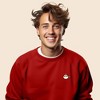 Dalix Cappuccino Embroidered Fleece Crewneck Long Sleeve Sweatshirt Mens - 3 of 4