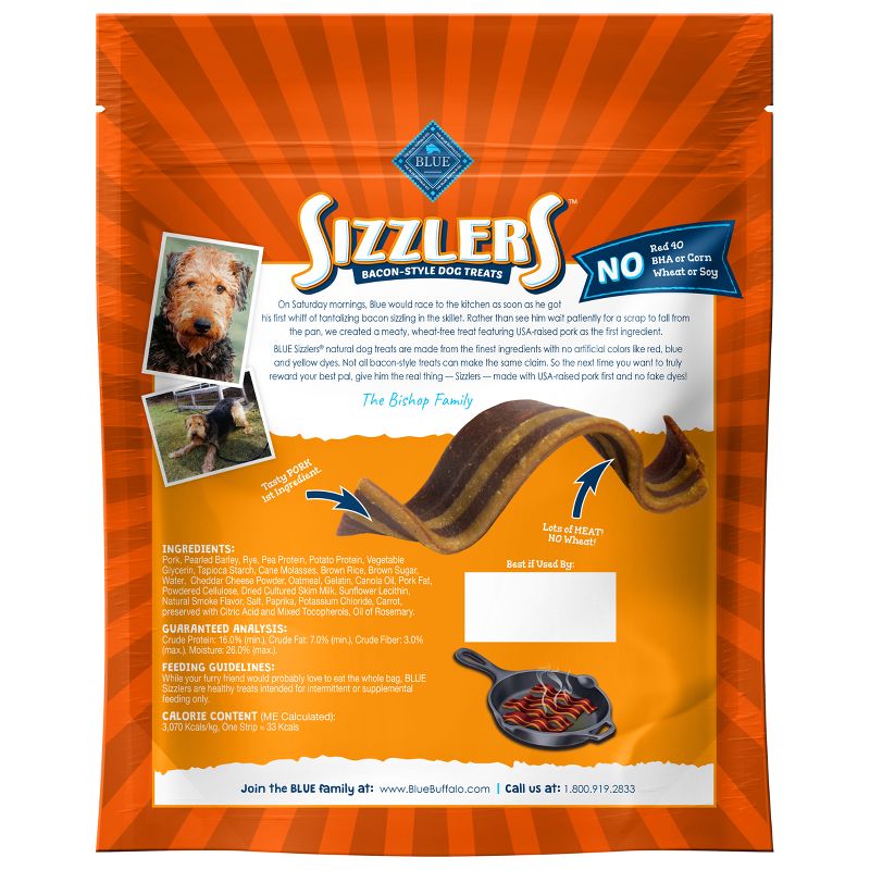 Blue Buffalo Sizzlers Pork and Cheddar Cheese Dog Treats - 15oz, 3 of 6