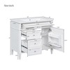 NicBex 36" Bathroom Storage Cabinet with Single Sink, Bathroom Vanity, 2 Drawers and 1 Spacious Cabinet Door for Bathroom, White - 2 of 4