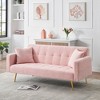 NicBex Modern Teddy Fleece Loveseat Sofa with Pillows & Adjustable Backrest,Solid Wood 2-Seater Sofa for Living Room,Bedroom - 4 of 4