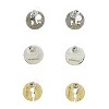 Harry Potter Earrings For Women 3 Pack 9 3/4 Lightning Bolt Scar Deathly Hallows - 2 of 4