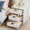 WOWLIVE 3 Drawer Nightstand with Rotating Drawers, Modern Wood Bedside Table for Bedroom Living Room, Small Dresser - 4 of 4
