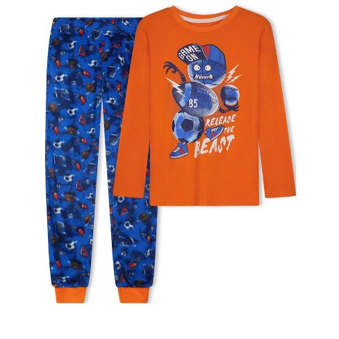 Sleep On It Girls 2-piece Brushed Jersey Pajama Set - Dreams, Blue & Purple  Pajama Set For Girls, Size M (14/16) : Target