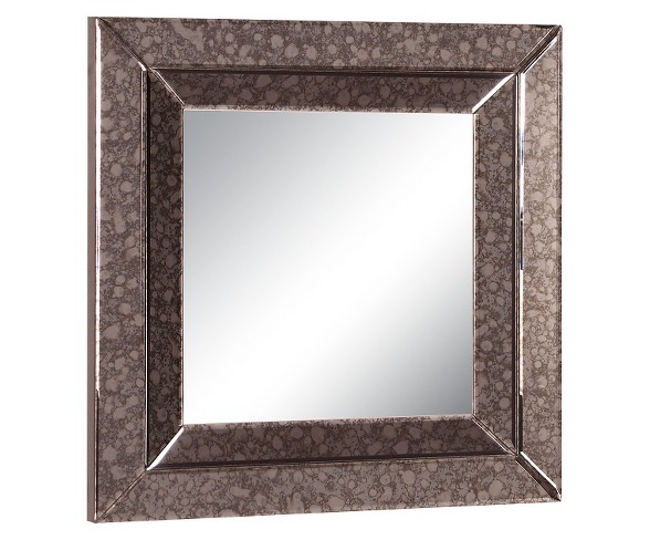 Square Jansen Decorative Wall Mirror Gray - Howard Elliott