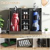 Zevemomo Wooden Golf Bag Organizer with 2 Drawers, Golf Storage Rack for Garage & Home, Golf Club Holder, Gray - 3 of 4