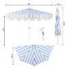 JONATHAN Y Beverly 9 ft. Designer Classic Scalloped Fringe Half Market Patio Umbrella with Crank, Push Button Tilt and UV Protection - 3 of 4
