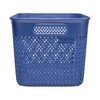 Life Story Lightweight Heavy Duty Storage Woven Trendy Basket 16 Quarts with Built-In Handles for Home Storage and Organization, 2 Pack, Blue - 3 of 4