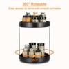 Unique Bargains Carbon Steel Kitchen Turntable Metal Condiment Lazy Susan Organizer Black - 4 of 4