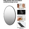 Bathroom mirror - rounded rectangular tempered glass wall mirror, suitable for vanity above sink, can be placed horizontally or vertically - 3 of 4