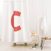 Deny Designs April Lane Art Block Monogram Shower Curtain - 2 of 3