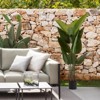 COWLOWN 2 Pcs Set 63-in Artificial Traveler Banana Leaf Plants with Adhesive Cloth, 15 Leaves Each, Ideal for Living Room, Toilet, Door - 4 of 4