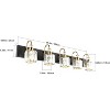 Runesay Modern LED Bathroom Vanity Lights 5-Lights Crystal Vanity Lights Over Mirror - 3 of 4