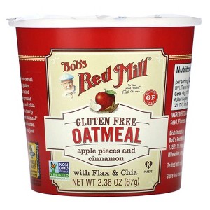 Bob's Red Mill Oatmeal Cup Apple Pieces and Cinnamon 2.36 oz - 1 of 2