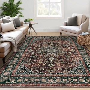 Area Rugs Living Room Machine Washable Soft Carpet for Bedroom Vintage Distressed Area Rug - 1 of 4