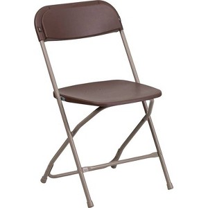 Riverstone Furniture Collection Plastic Folding Chair Brown